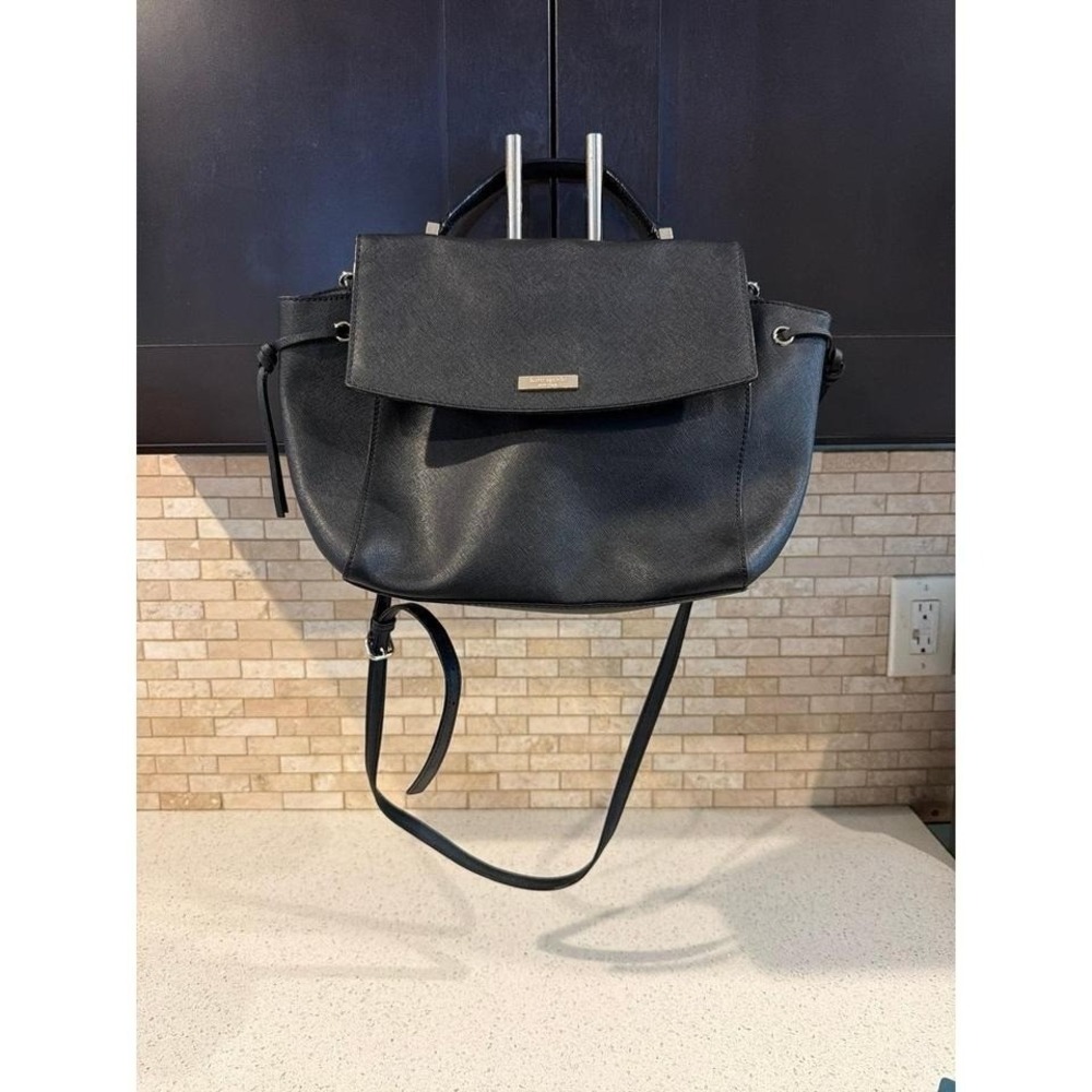 Kate Spade Lilah Crossbody Satchel‎ Black Saffiano